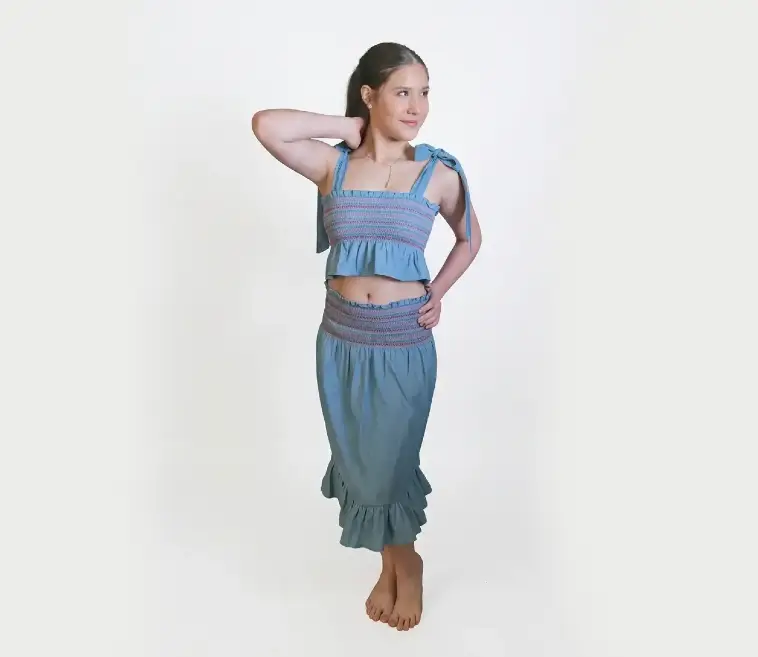 Smocked two-piece set